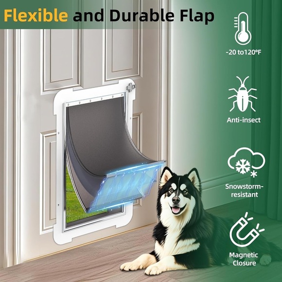 Extra Large Dog Door Replacement Flap 3 Flap Compatible with PetSafe 13x24 PAC11 - Picture 7 of 11